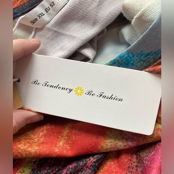 Tendency NWT Spring Rainbow Colorful Lightweight Long Sleeve Sweatshirt Size XXL - Picture 8 of 9